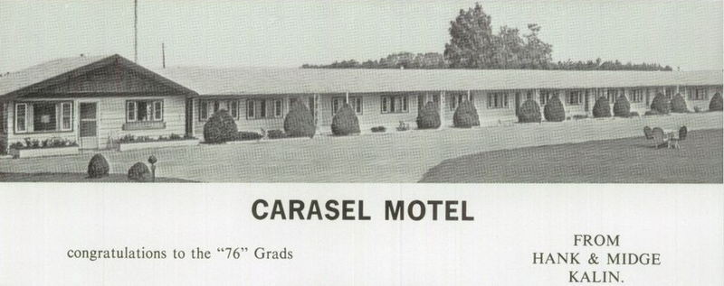 Vacationland Motel (Carousel Motel) - 1976 Newberry High Yearbook Ad